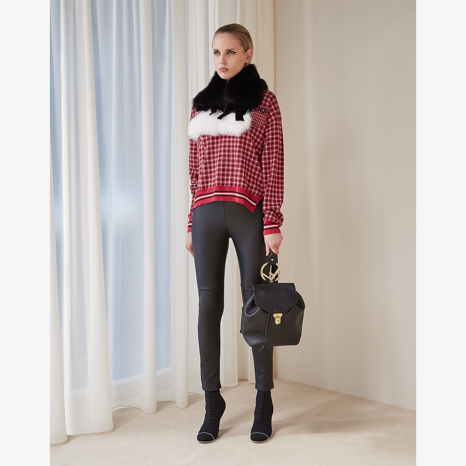 Multicolor fox fur collar 3