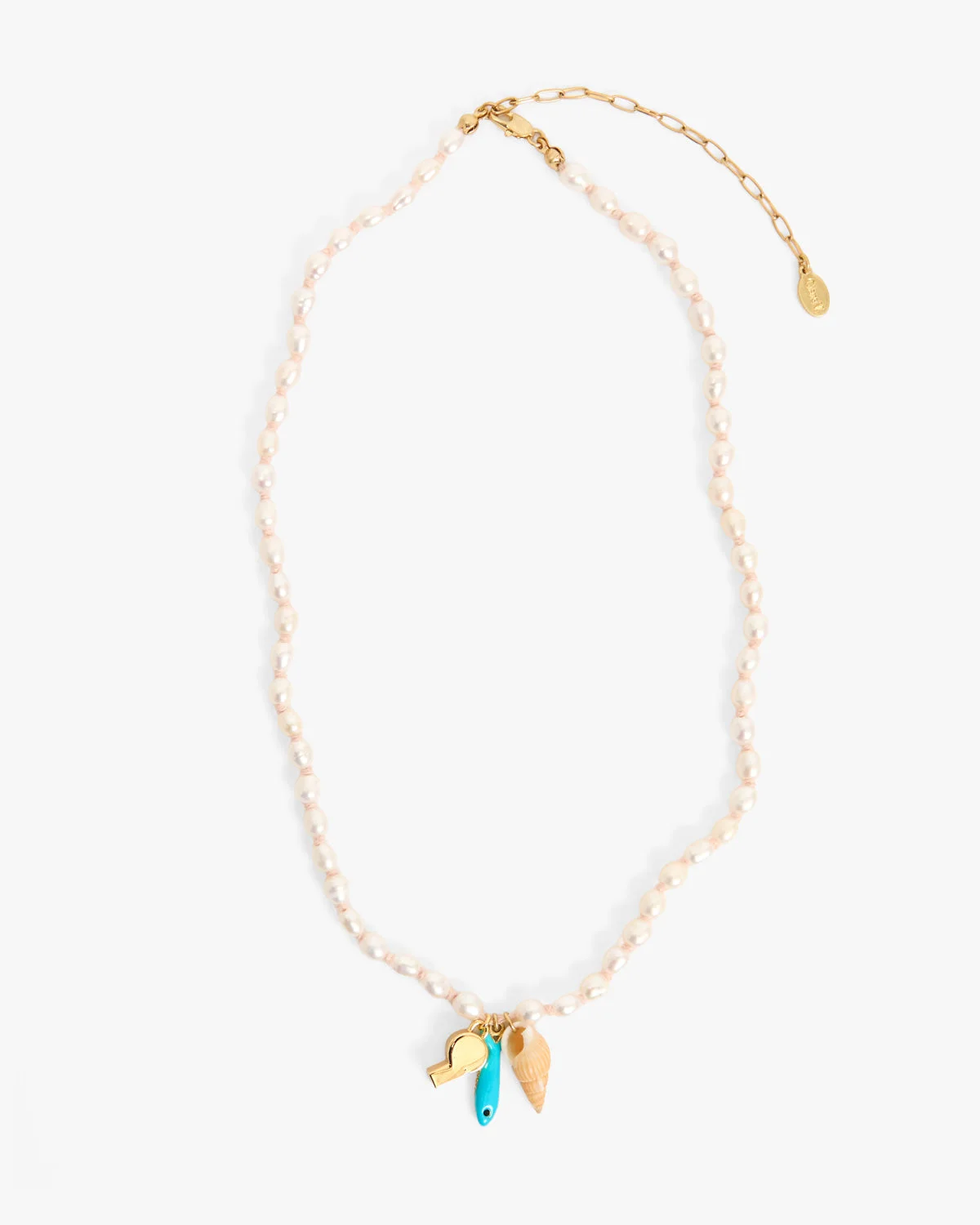 Freshwater Pearl Charm Necklace - 1