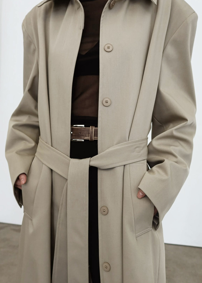 Indore Long Coat - Beige 8