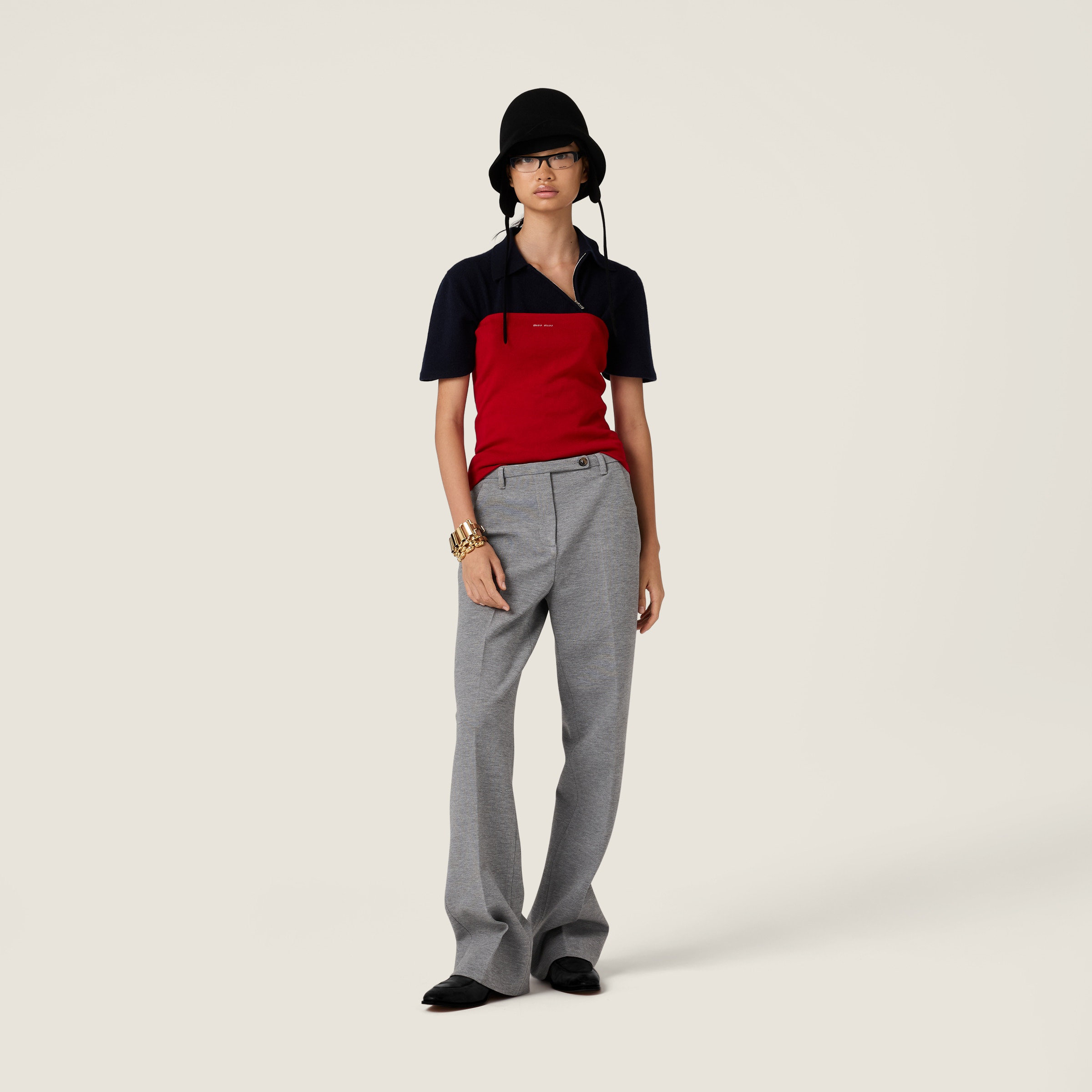 Fabric stitch knit pants - 2