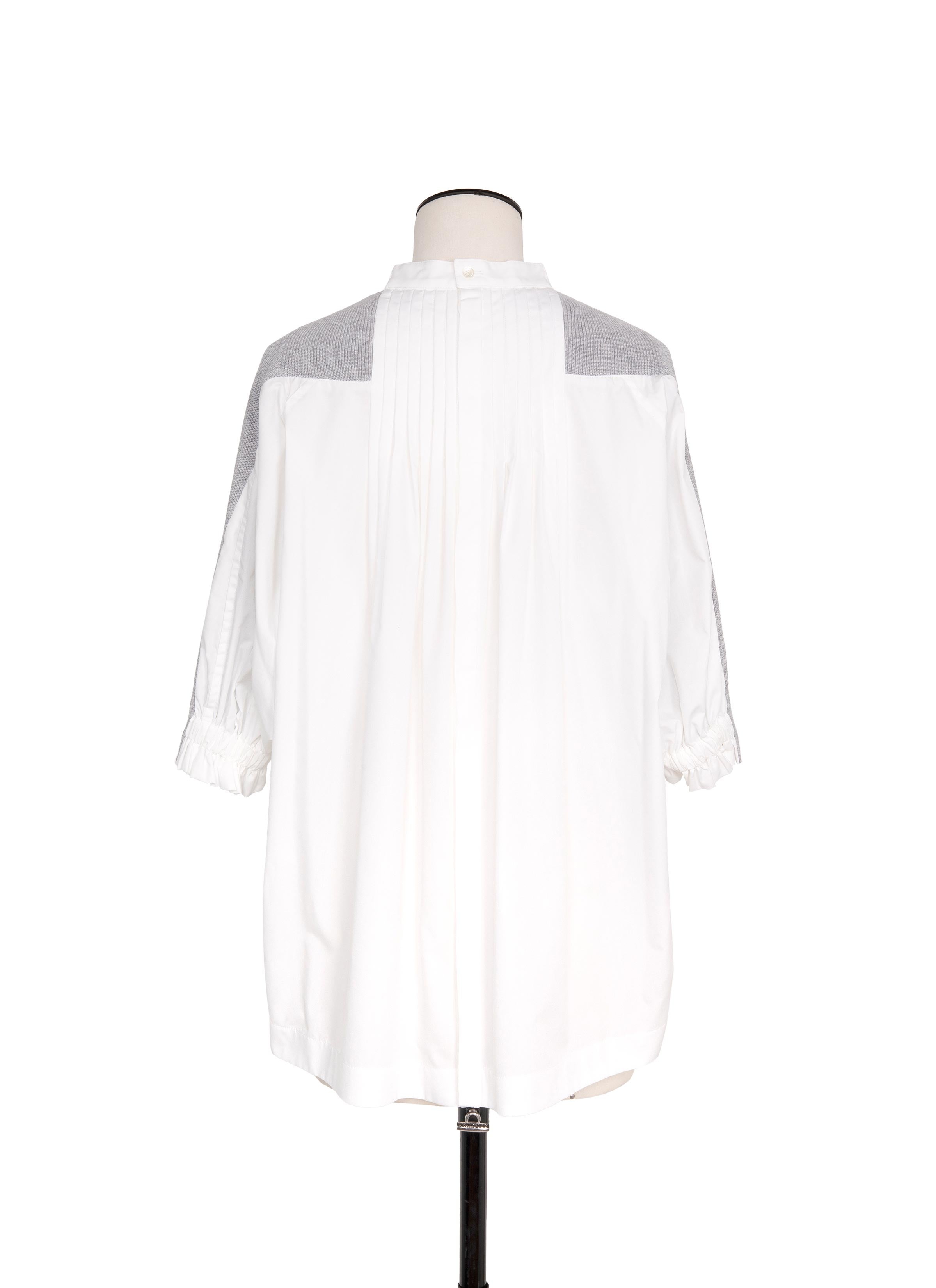 Cotton Knit x Cotton Poplin Pullover - 3