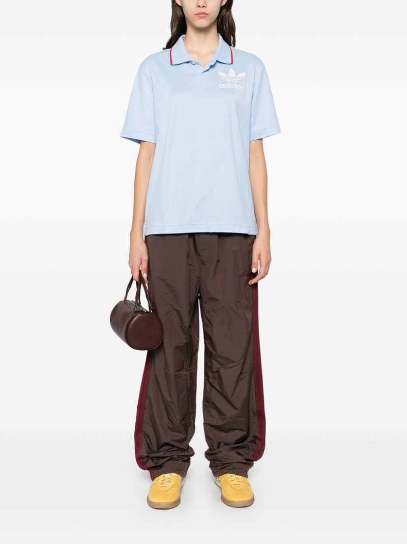adidas x Wales Bonner logo-flocked polo shirt outlook
