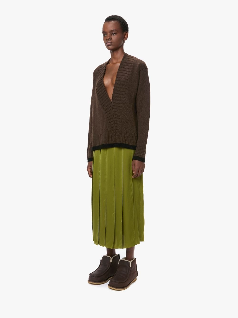 RIBBON PANEL MIDI SKIRT - 4