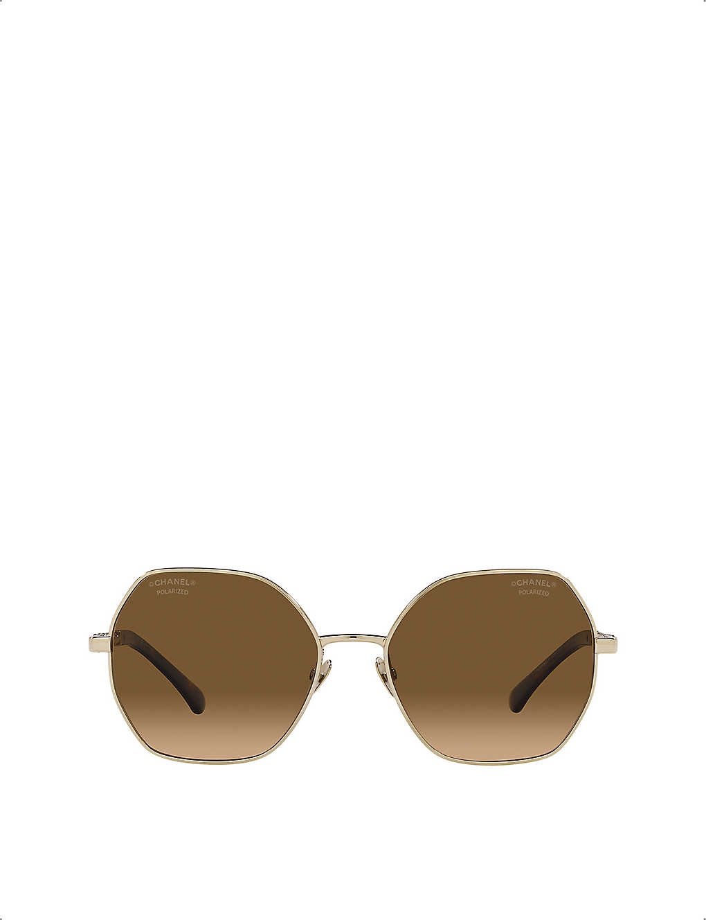 CHANEL CH4281QH square-frame metal sunglasses | REVERSIBLE