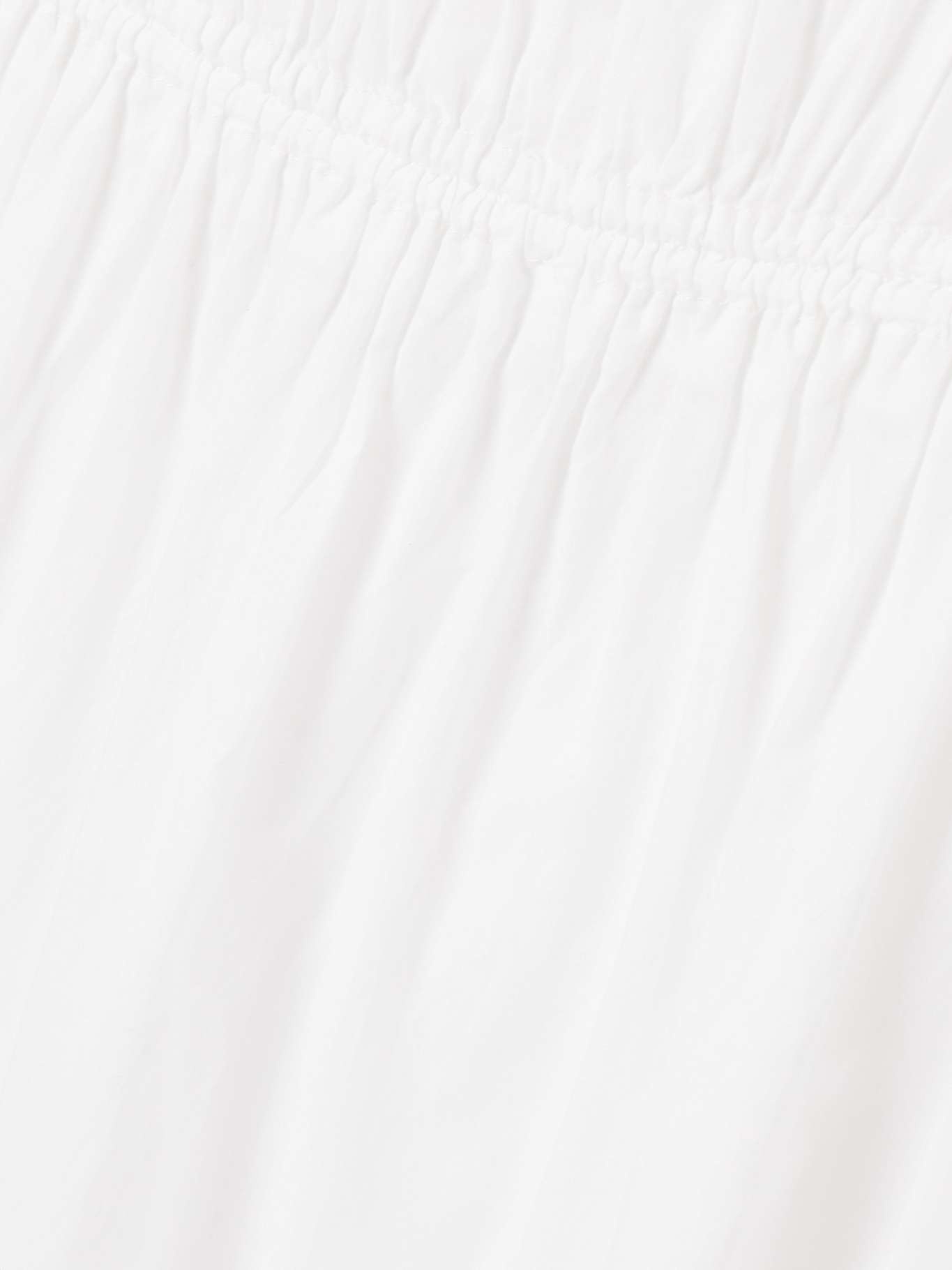 Gathered tiered cotton-poplin maxi dress White - 4