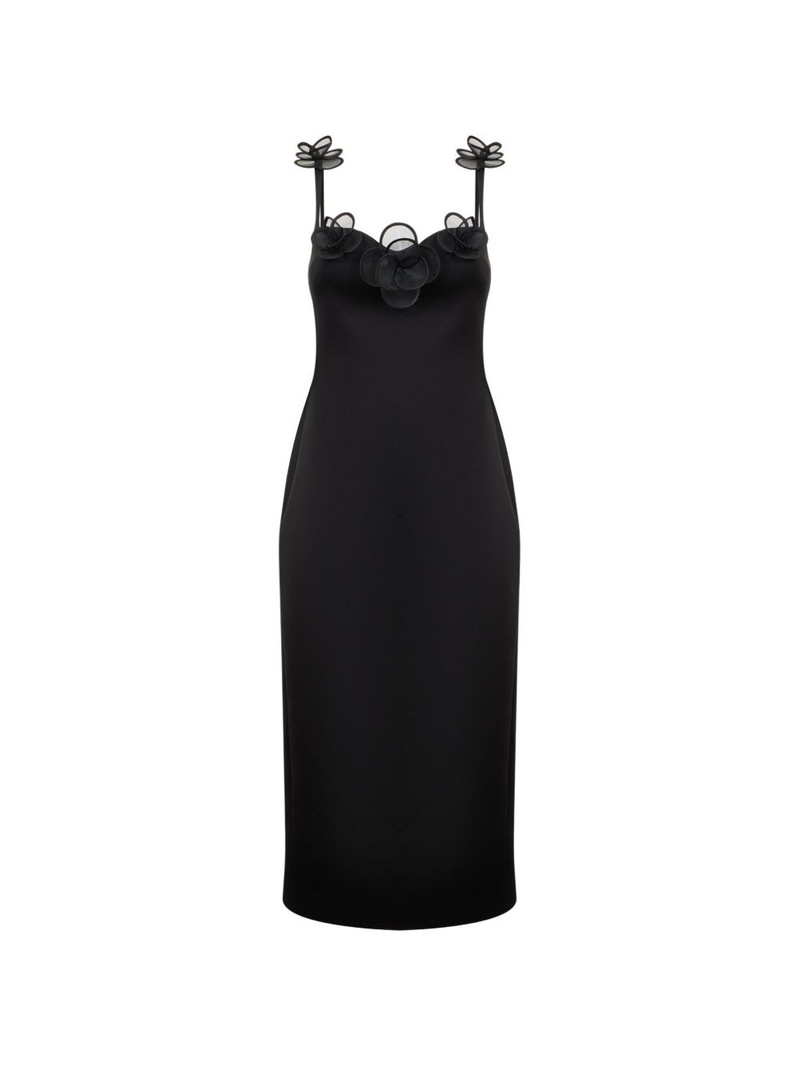 flower-embellishment midi dress 1