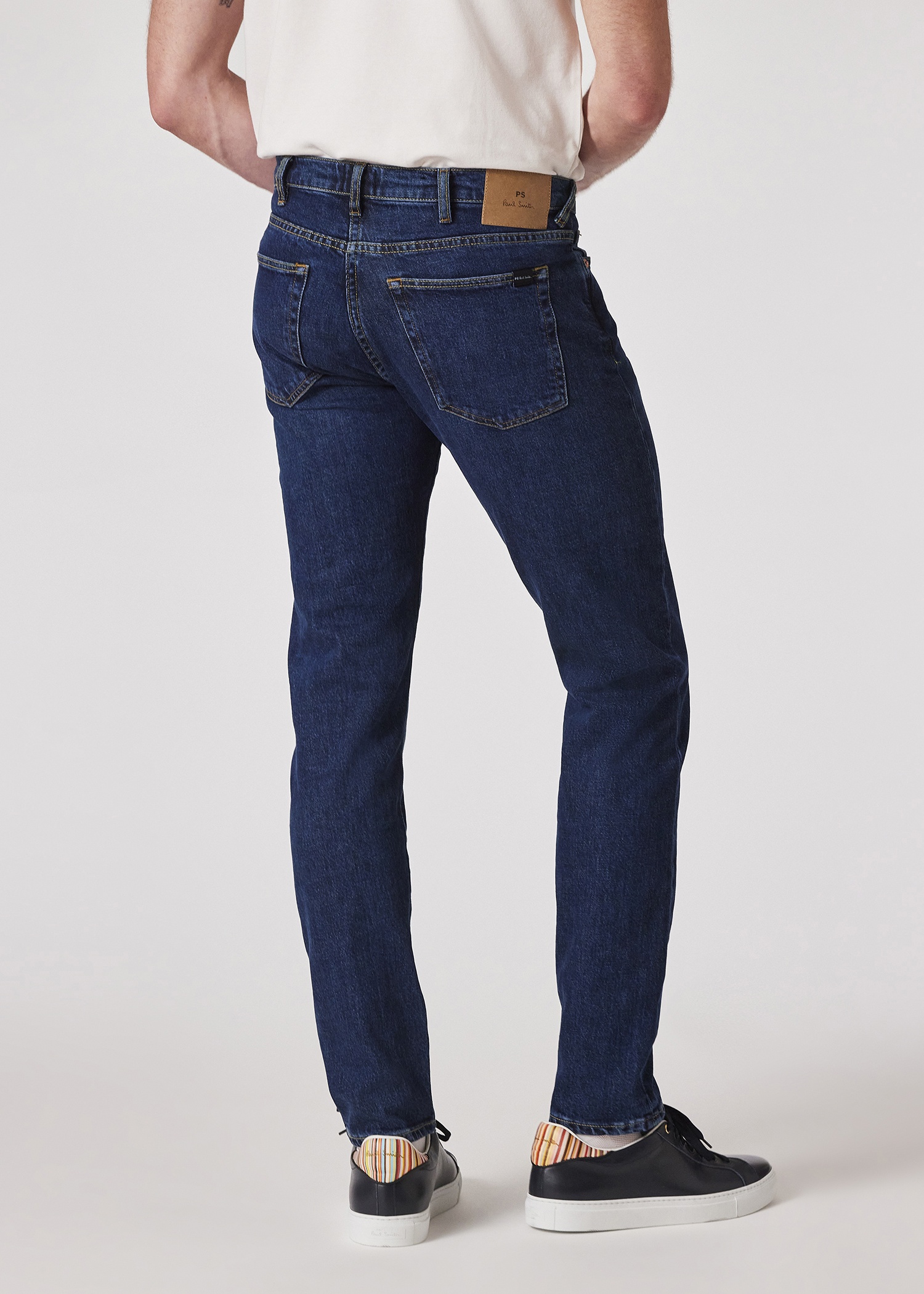 Tapered-Fit 'Organic Vintage Stretch' Dark-Wash Jeans - 4
