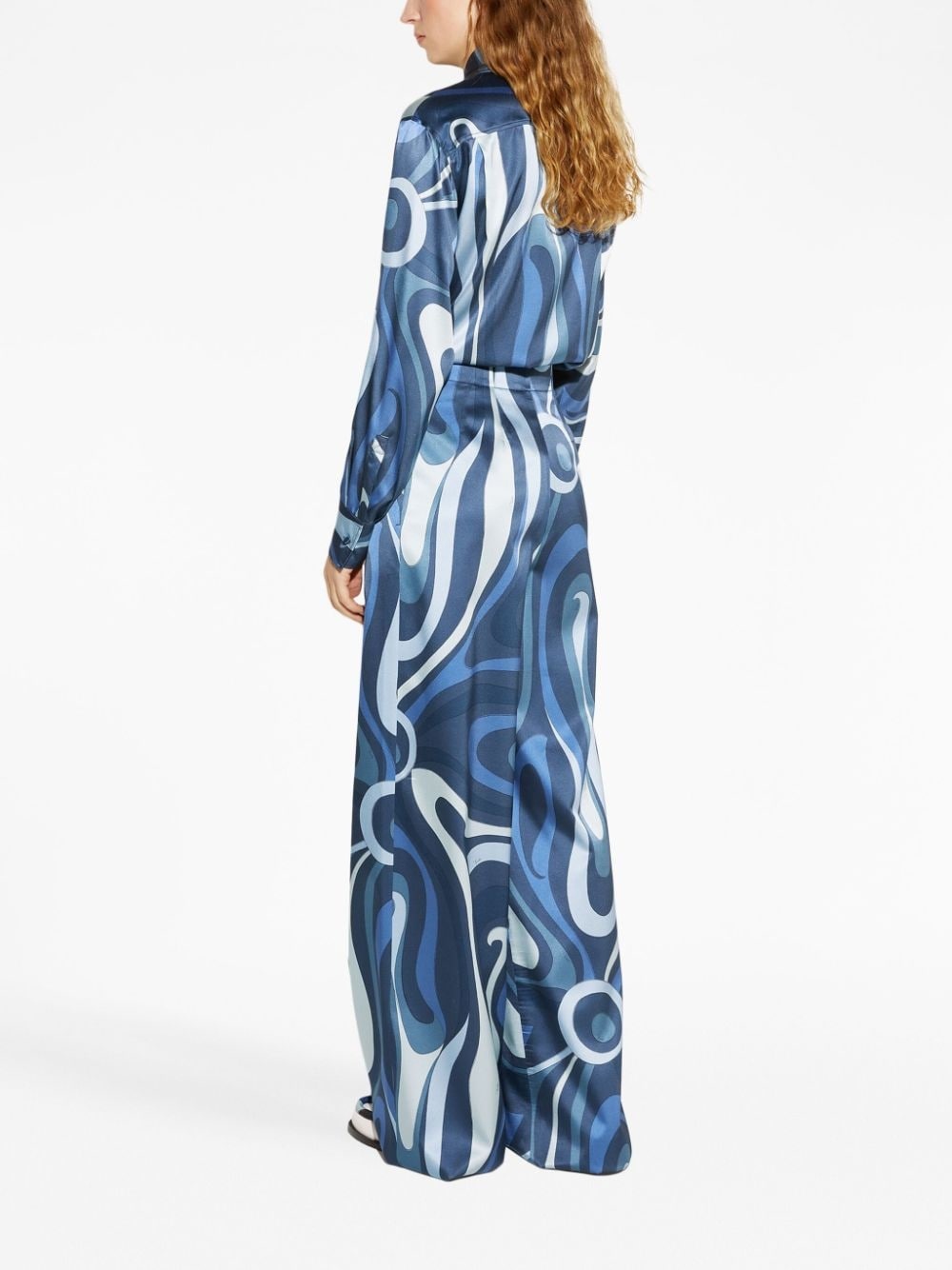 abstract-print silk culottes - 4