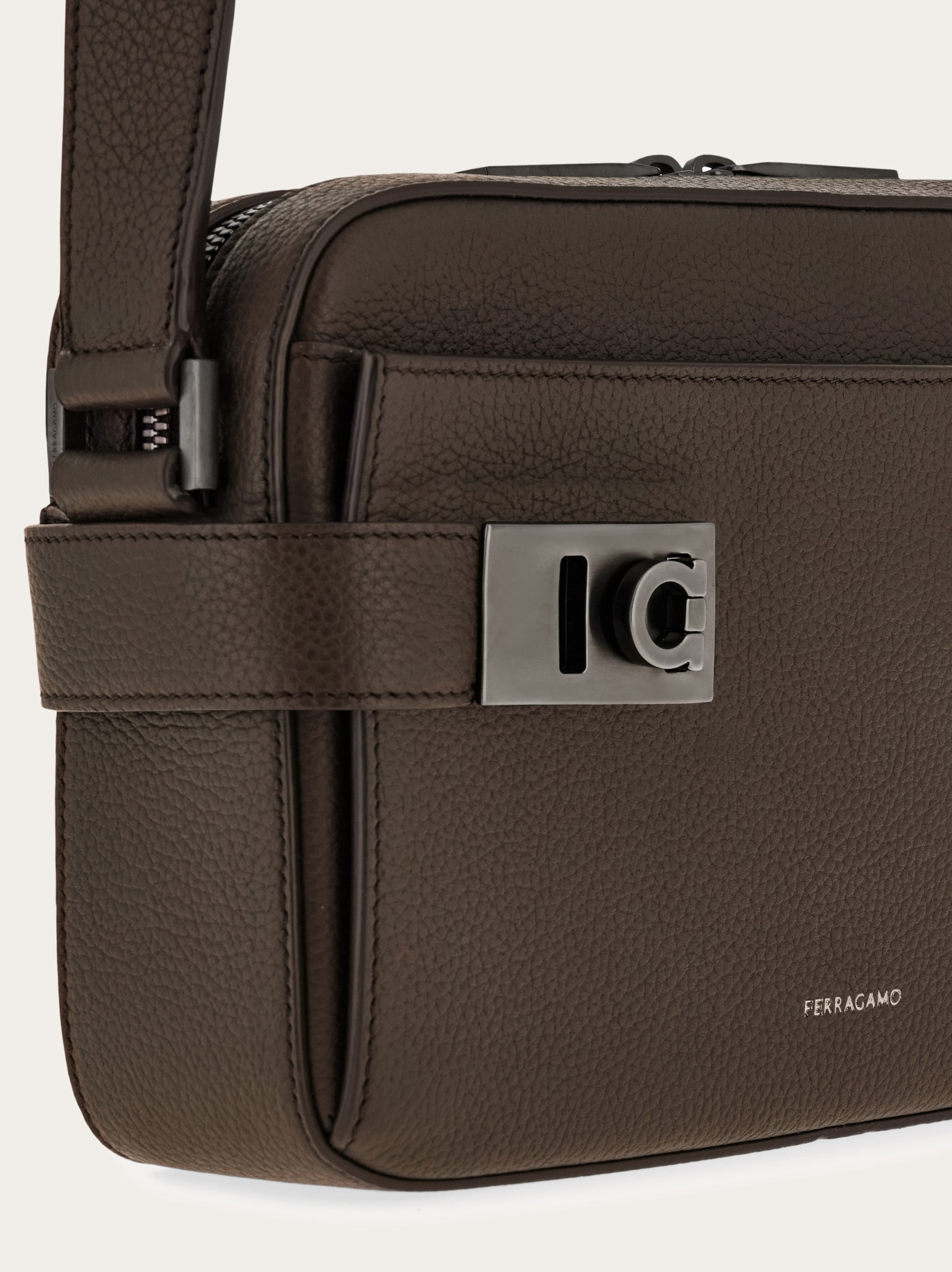 East-West crossbody bag with Gancini buckles - 7