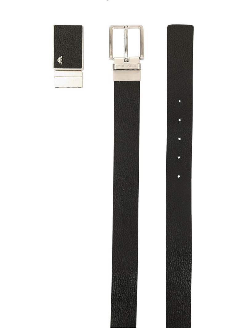 EMPORIO ARMANI classic square buckle belt outlook