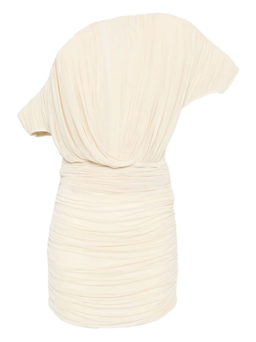 draped pleated mini dress - 1
