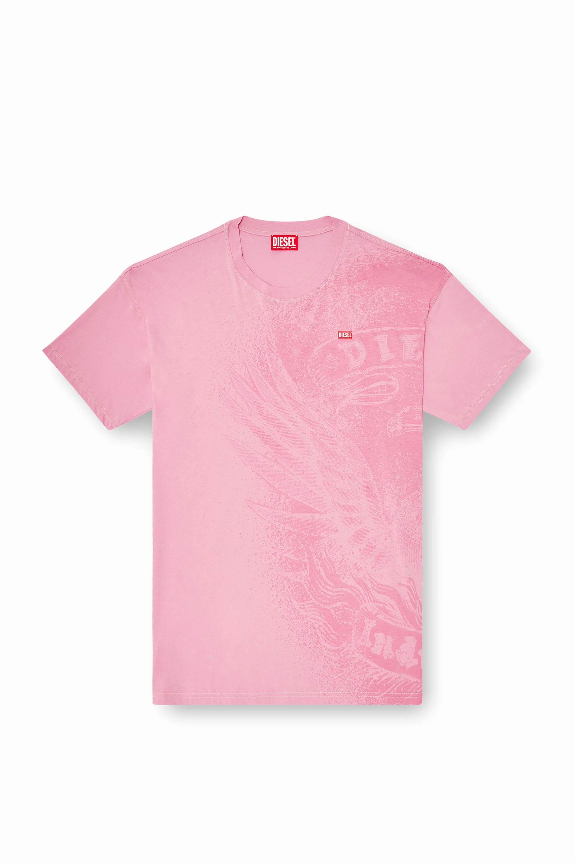 RELAXED T-SHIRT WITH PIGMENT PRINTS - 1