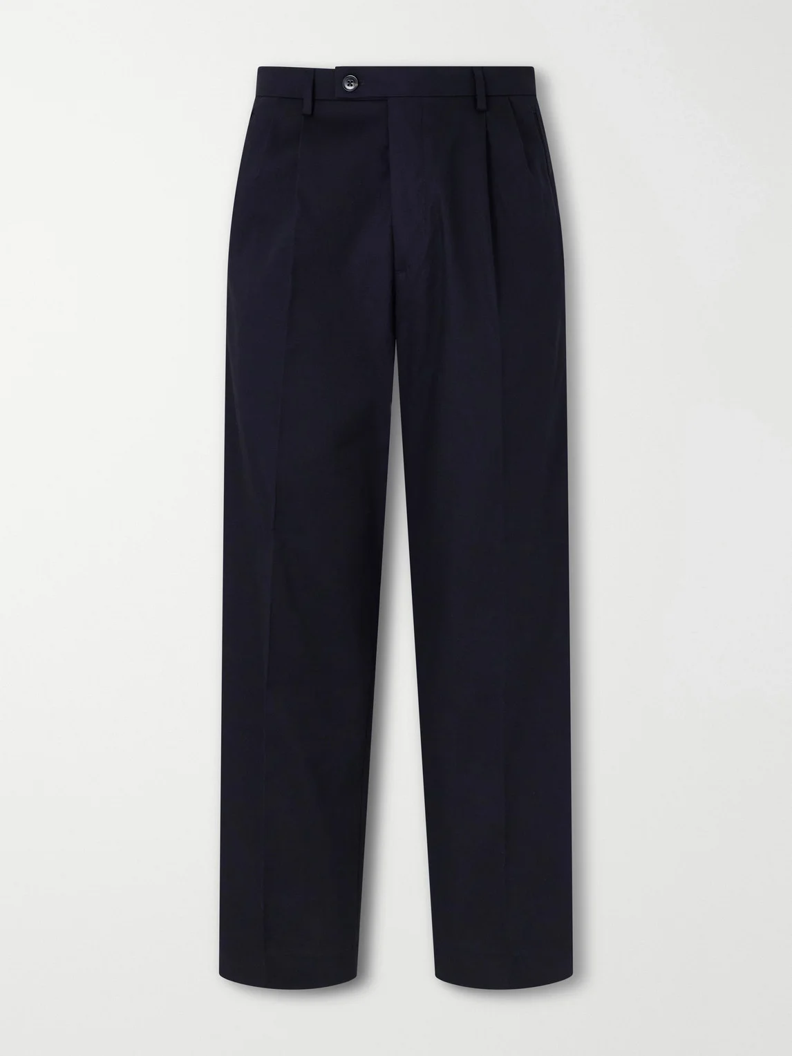 Robin 10076 Straight-Leg Organic Stretch-Cotton Dobby Trousers - 1