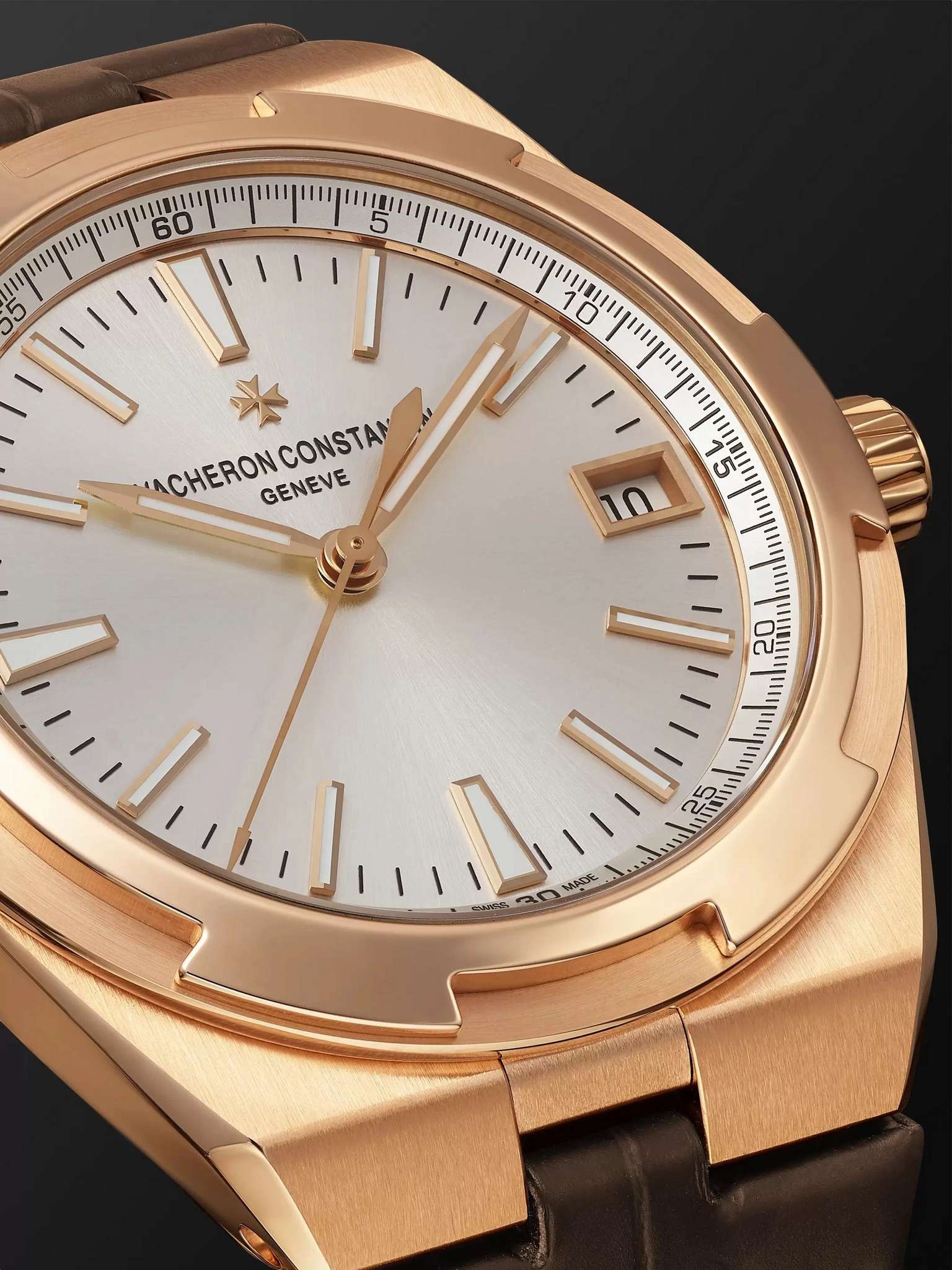 Overseas Automatic 41mm 18-Karat Pink Gold and Leather Watch, Ref. No. 4500V/000R-B127 - 6