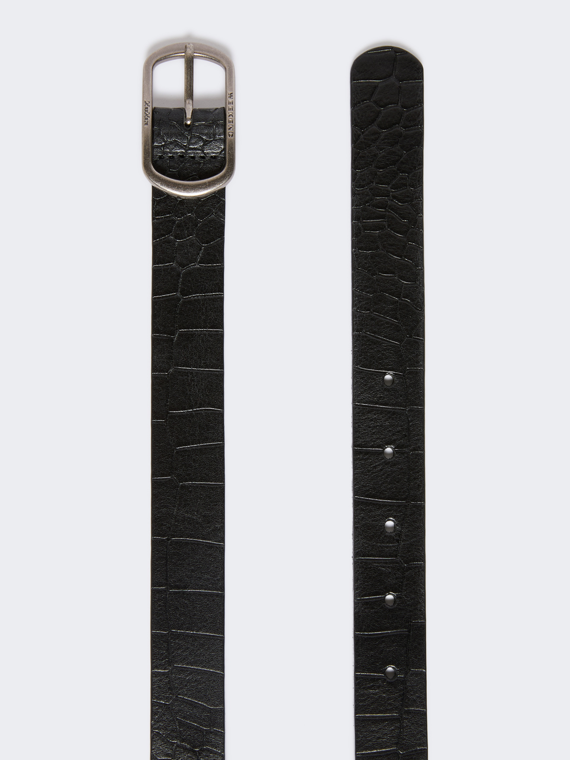 VIGNOLA Crocodile-print leather belt - 2