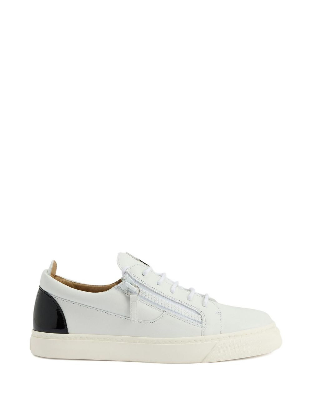 Frankie zip-detail leather trainers - 5