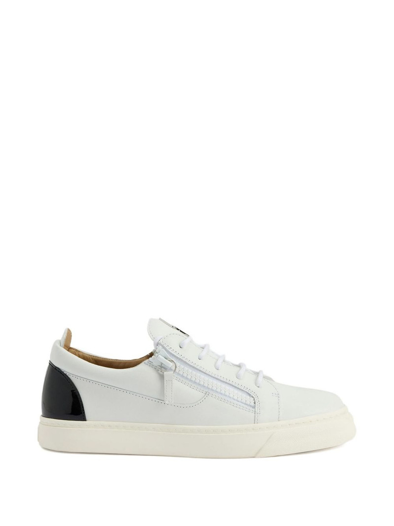 Frankie zip-detail leather trainers 5