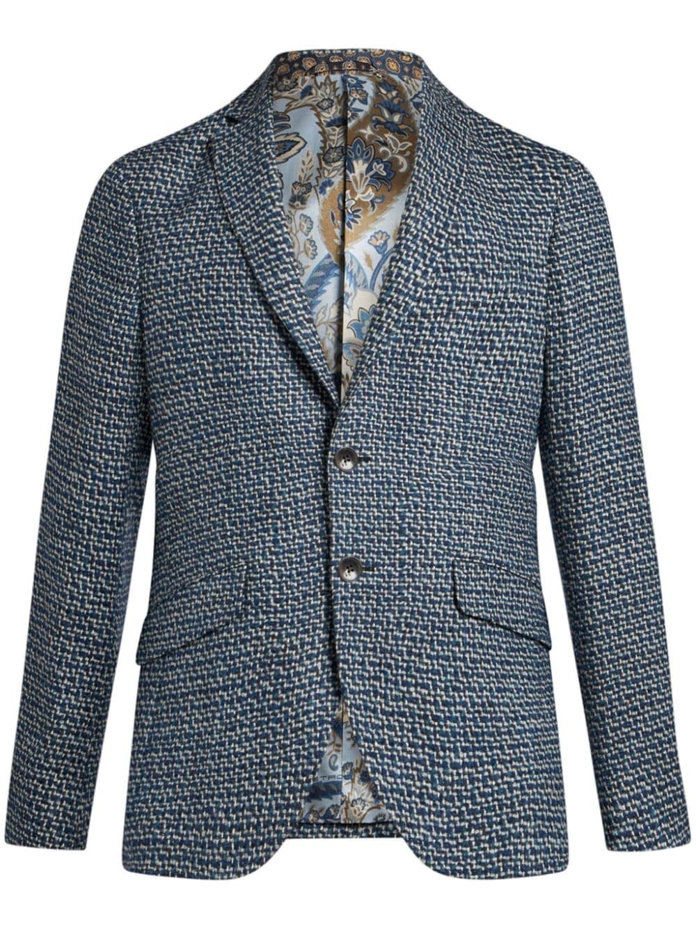 single-breasted wool blazer - 1