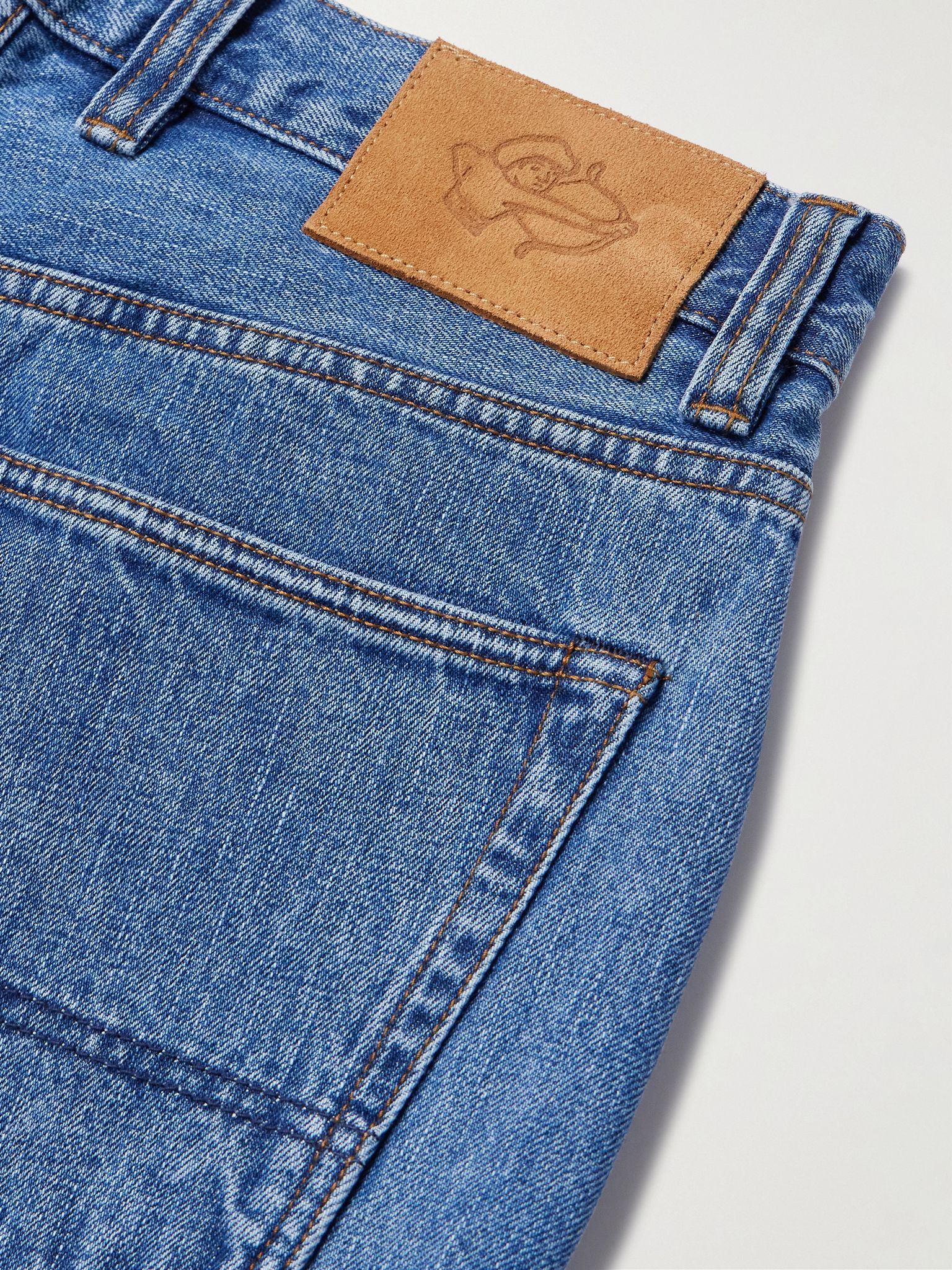 Tapered Selvedge Denim Jeans Blue - 5