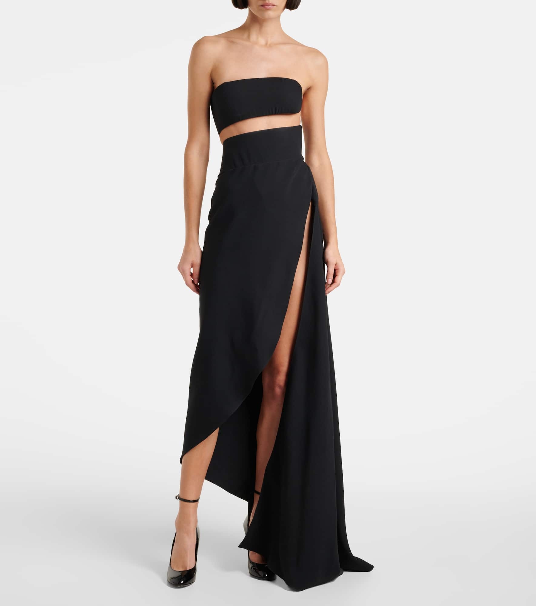 Spiral silk and wool midi dress - 2