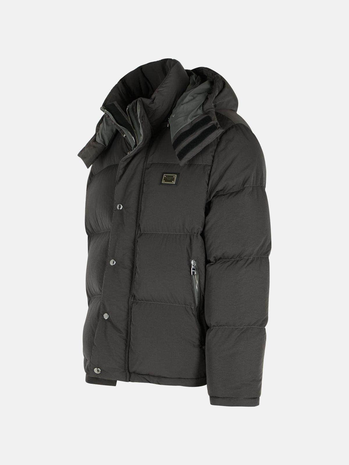 GREY POLYAMIDE DOWN JACKET - 2