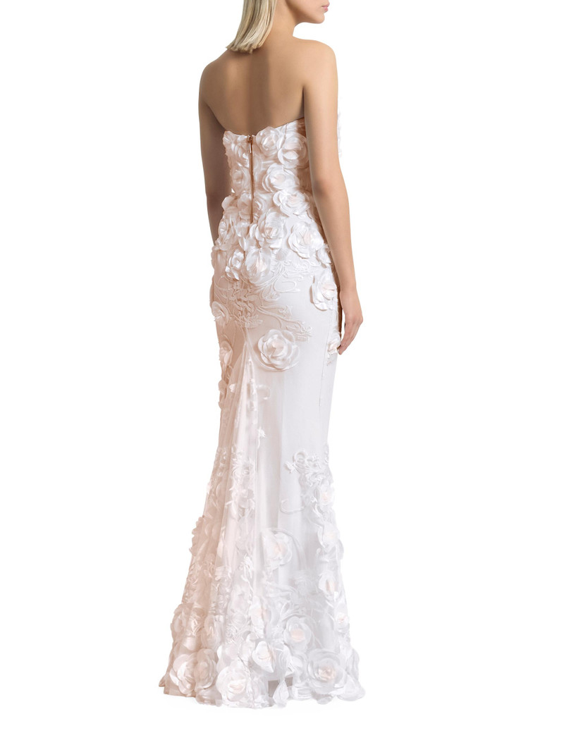 Women's Aonia Floral Appliqué Mermaid Gown - Ivory 5