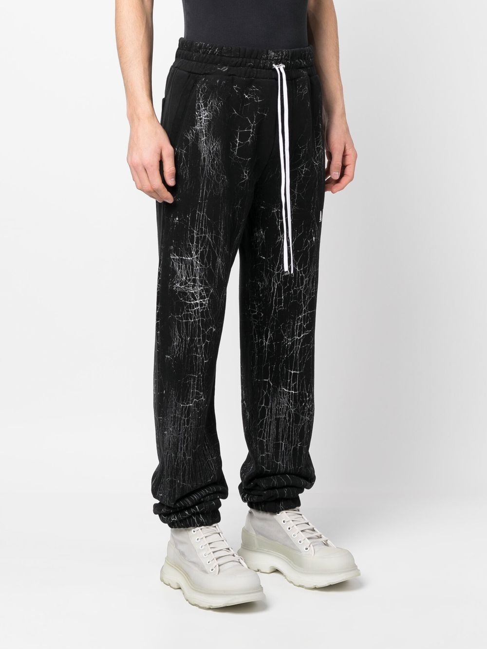 cracked-dye logo track pants - 3