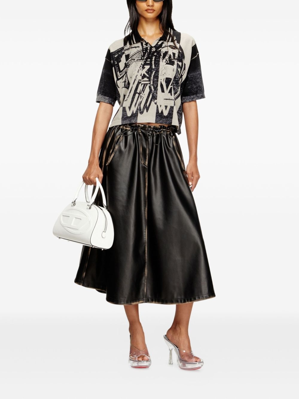 O-Blivion elasticated-waistband midi skirt - 2