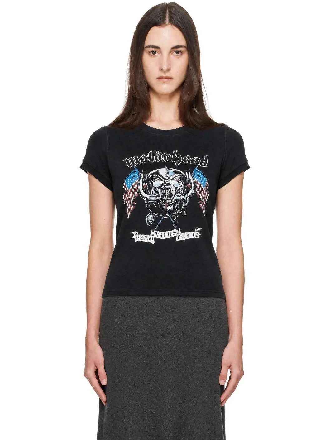 Black Motorhead Edition Flag Fitted T-shirt - 1