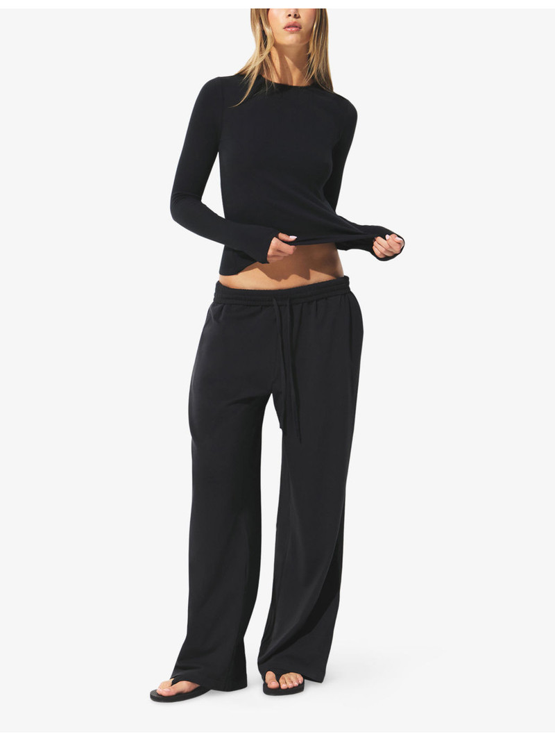 SKIMS Wide-Leg Cotton-Jersey Trousers outlook