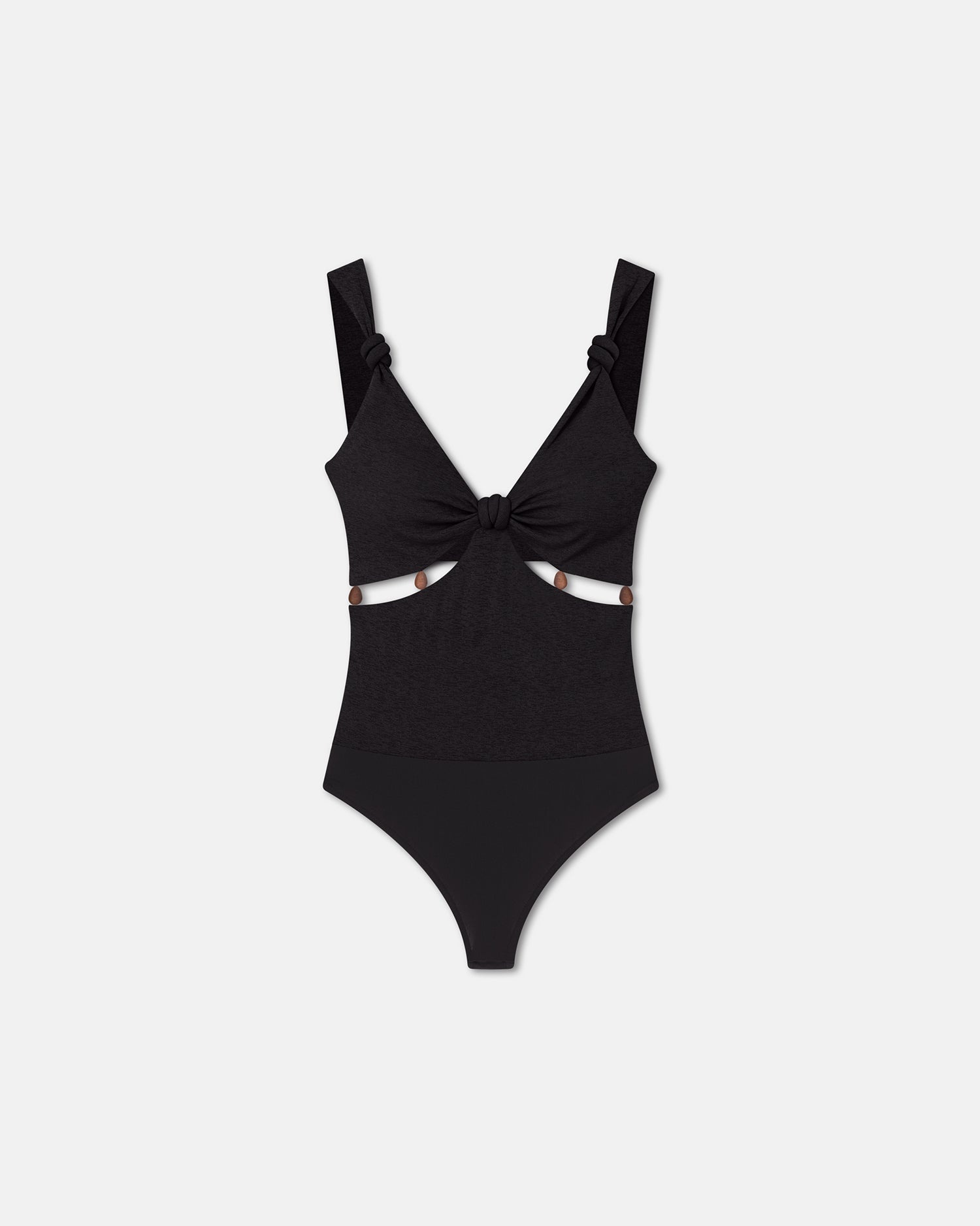 Beaded Mesh-Jersey Bodysuit - 1