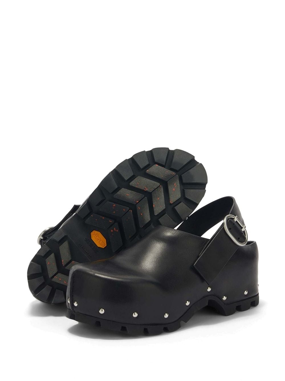 stud-embellished leather clogs - 5