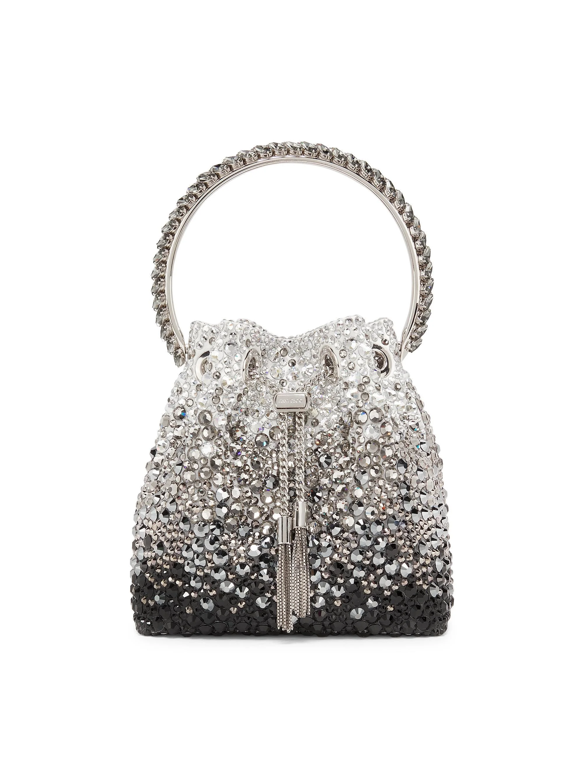 Women's Bon Bon Crystal-Embellished Top Handle Bag - Black Smoke - 1
