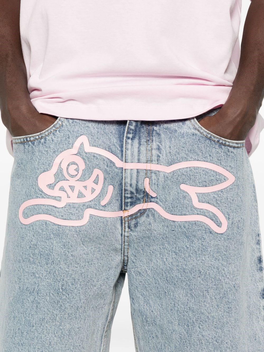 Running Dog denim shorts - 4
