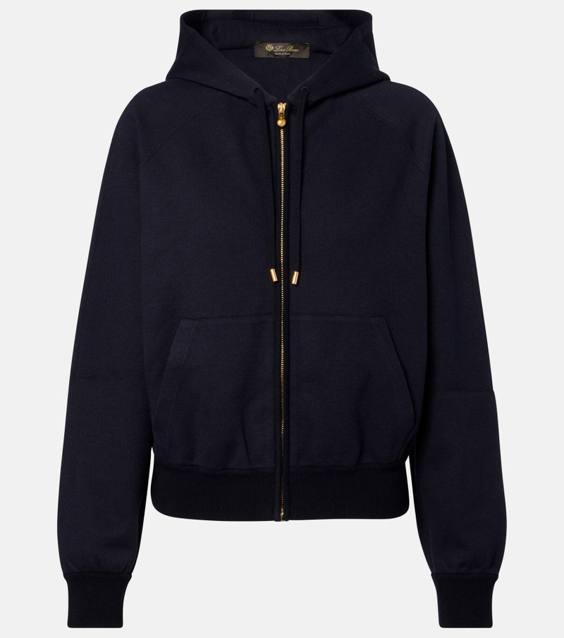 Viera cotton, silk, and cashmere fleece hoodie 1