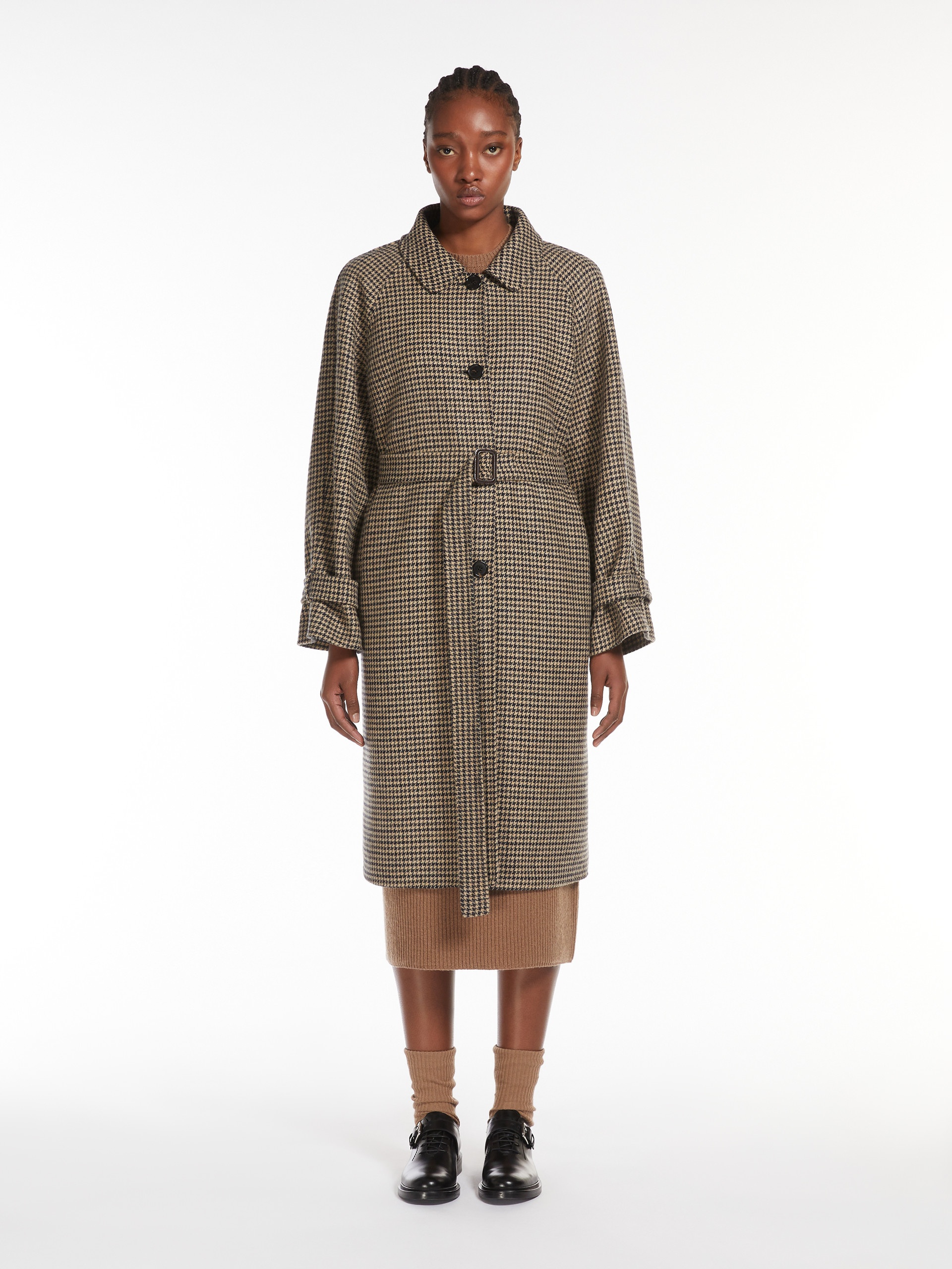 KARTAL Houndstooth wool coat - 3