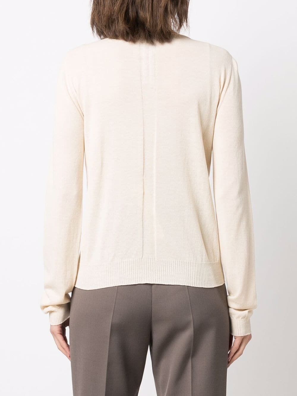 rib-trimmed organic cotton jumper - 4