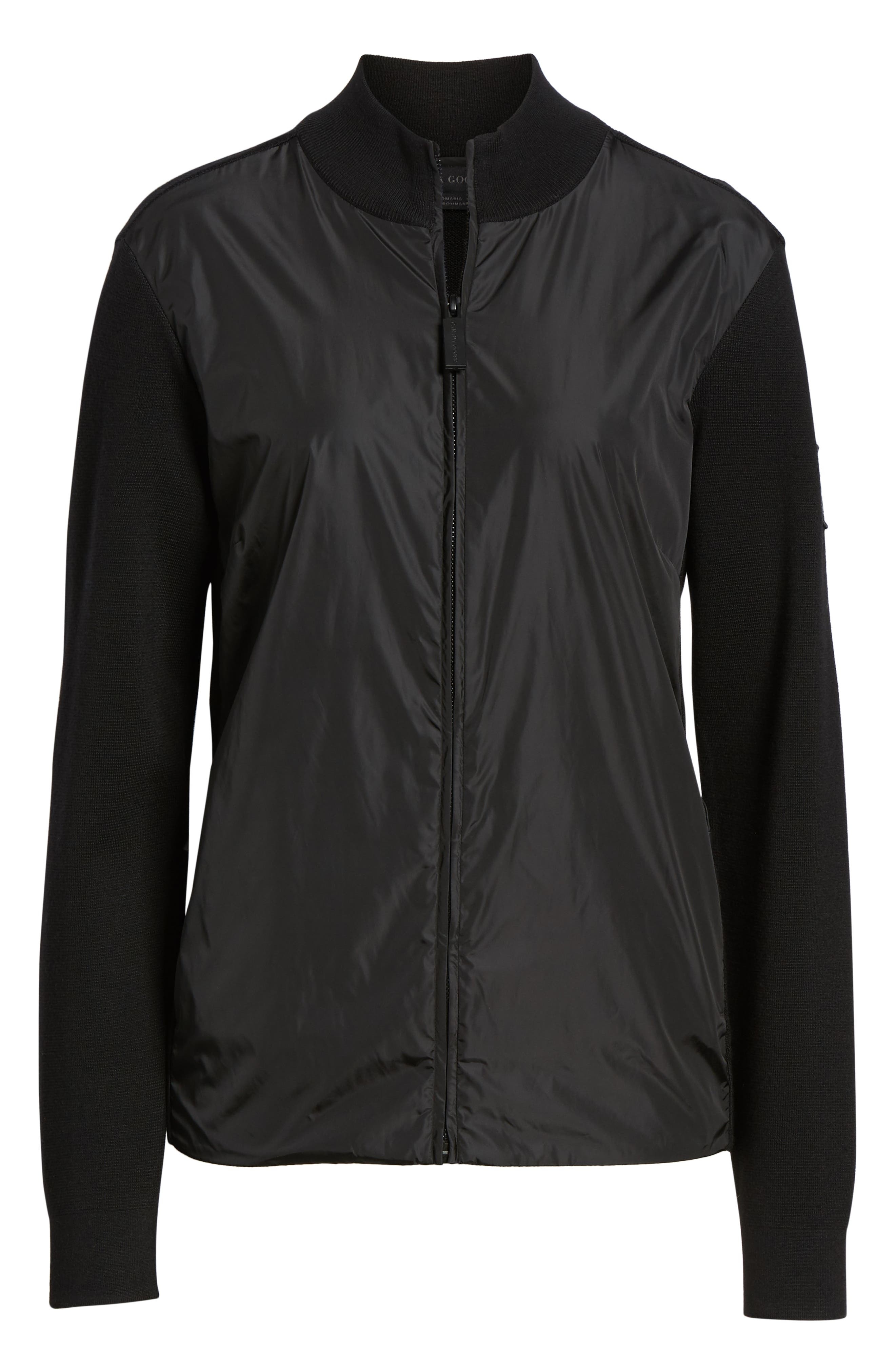 Canada Goose Windbridge Zip Front Sweater Jacket in Black at Nordstrom - 5