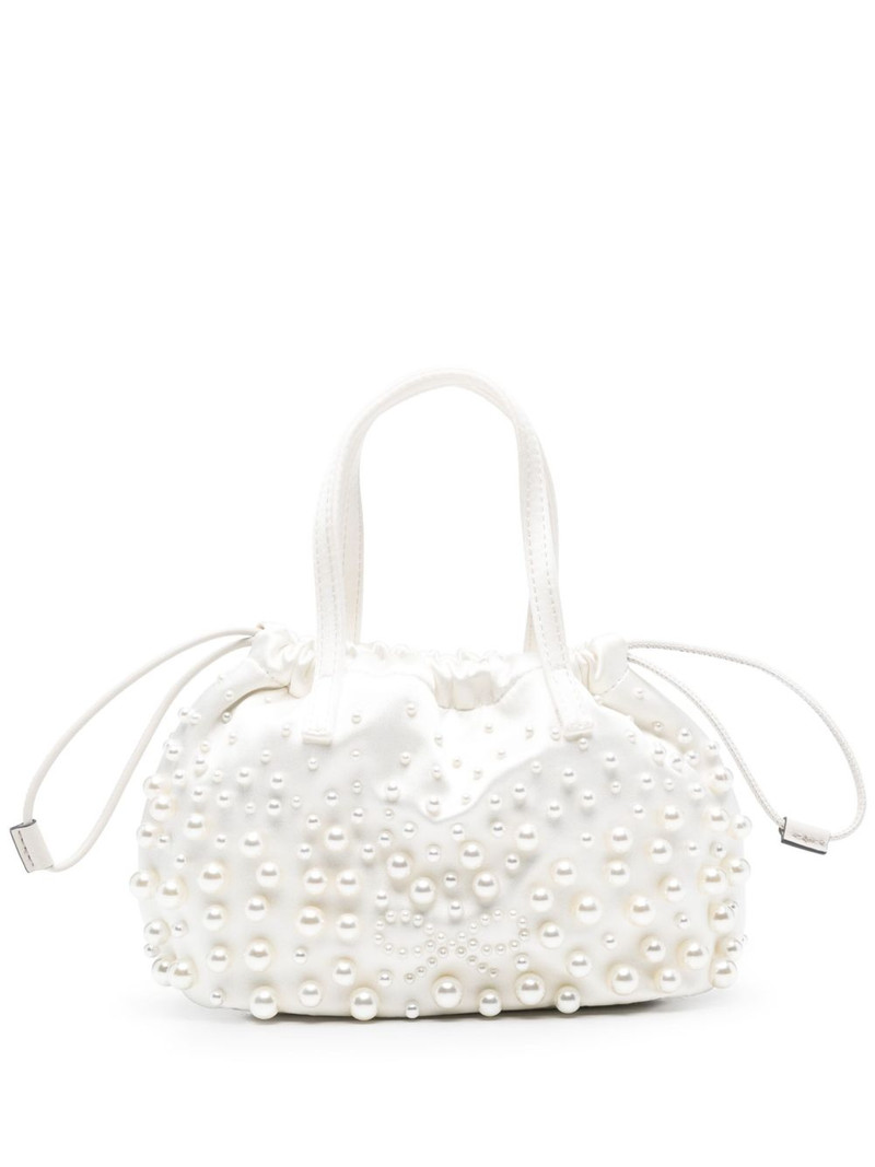 pearls-embellished bucket bag 1