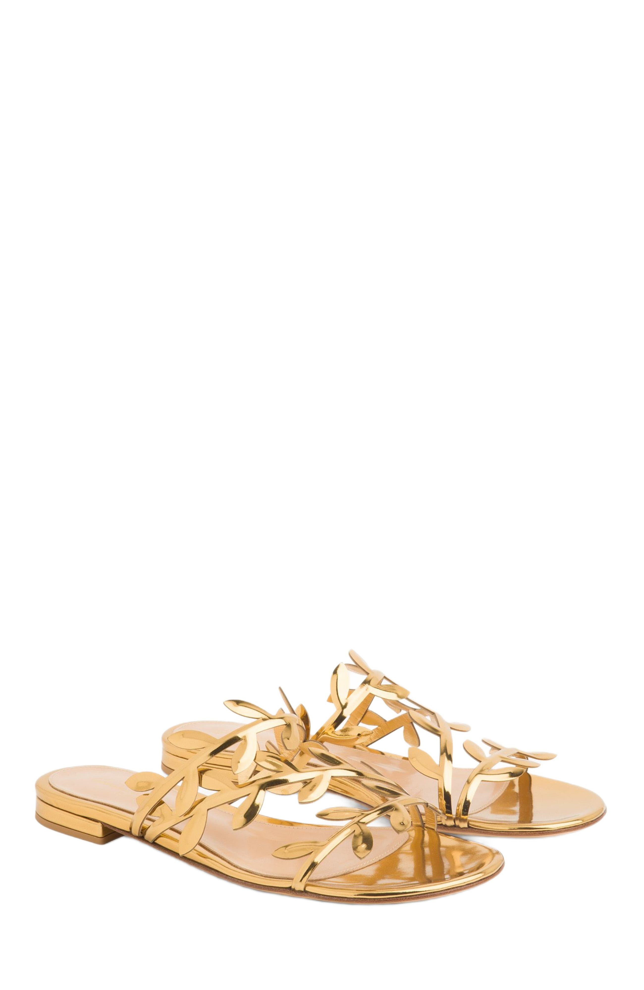Gianvito Rossi Flavia 05 Sandals in Gold at Nordstrom - 2