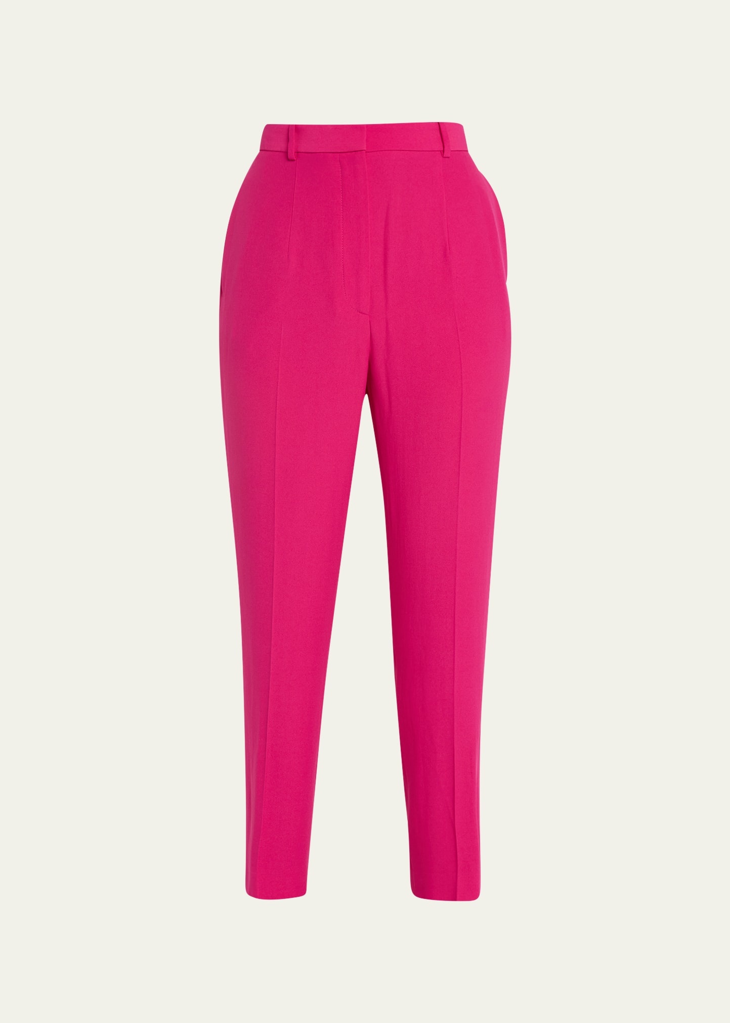 High-Waist Crop Cigarette Trousers - 1