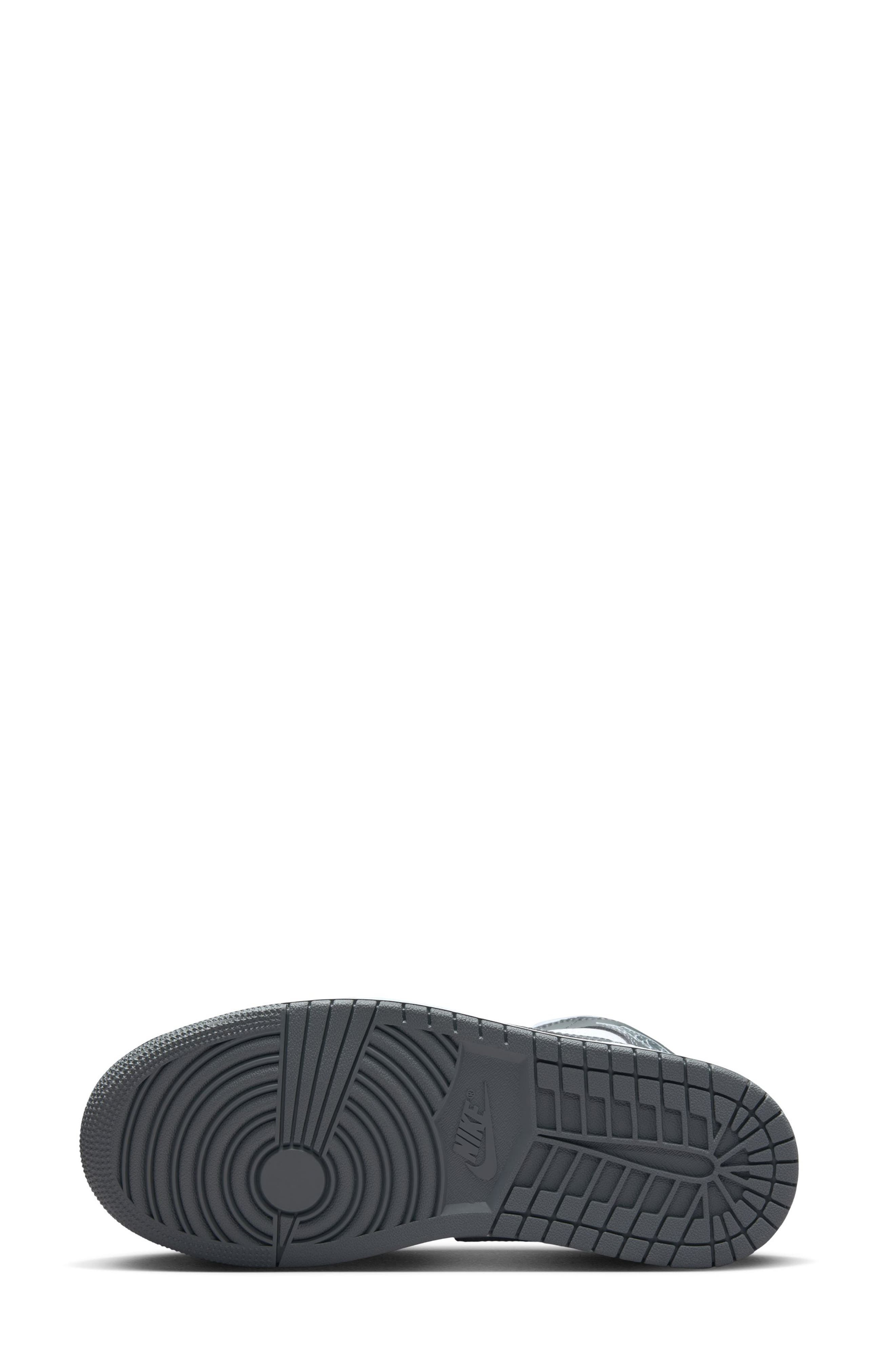Air Jordan 1 Mid Sneaker in White/Smoke Grey/Platinum at Nordstrom - 4