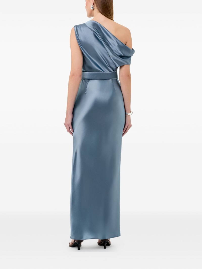 Eartha one-shoulder belted midi dress 4