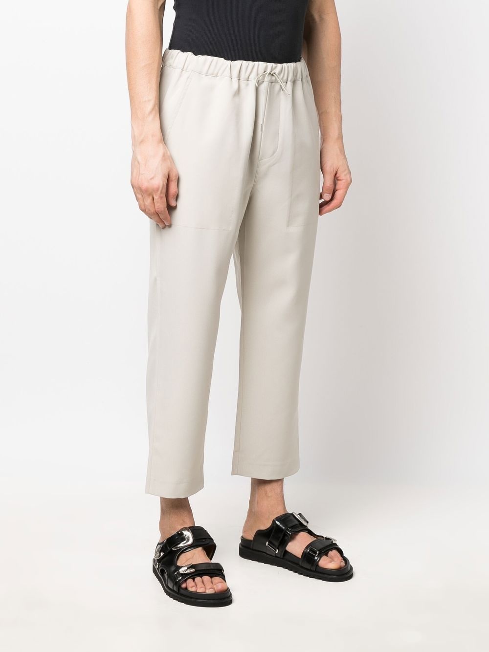 drawstring cropped trousers - 3