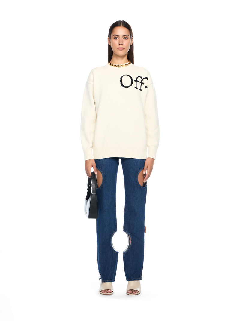 Off-White Bookish Logo Knit Sweater outlook