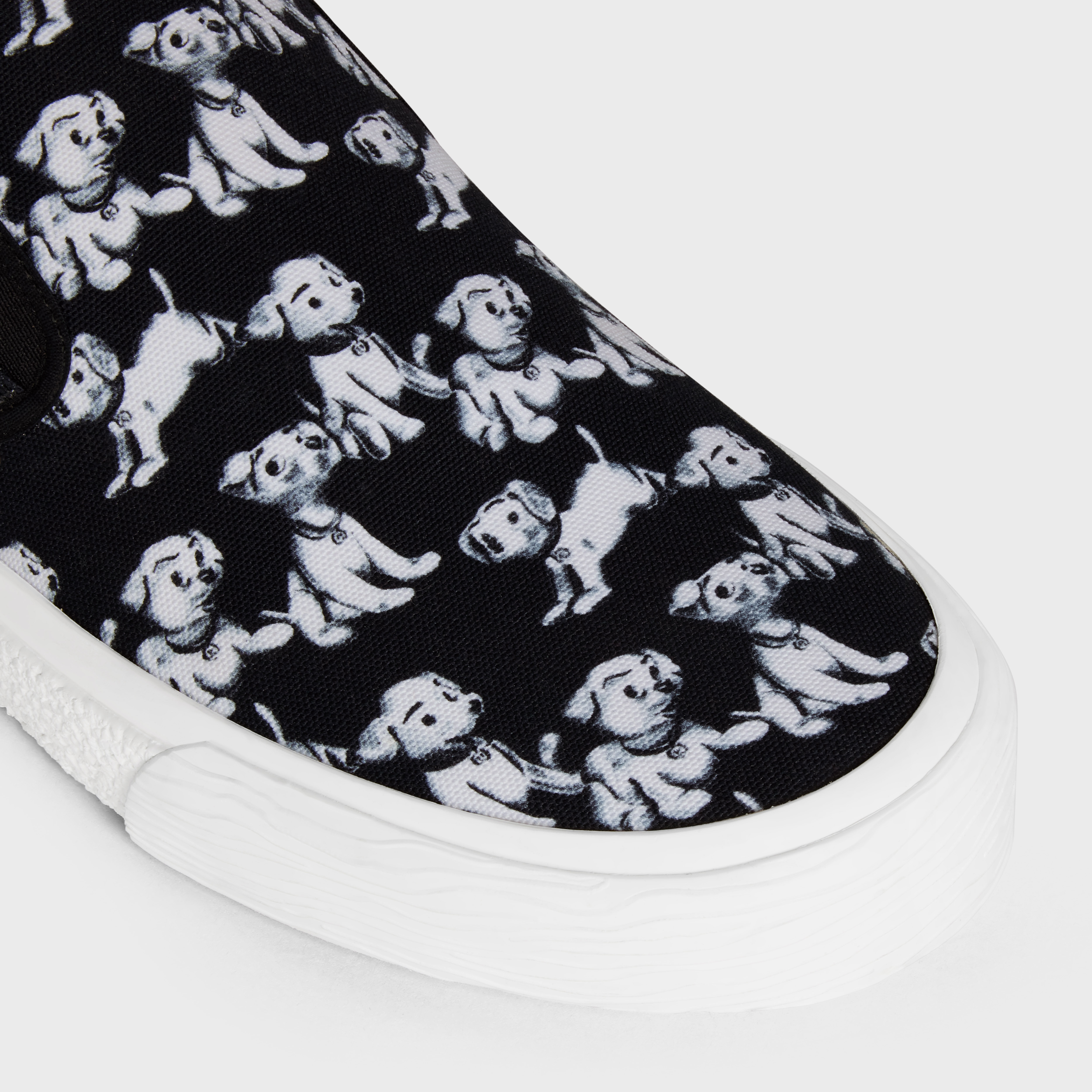 CELINE ELLIOT SLIP-ON in "BRAIN ON 2020" PRINTED CANVAS - 4