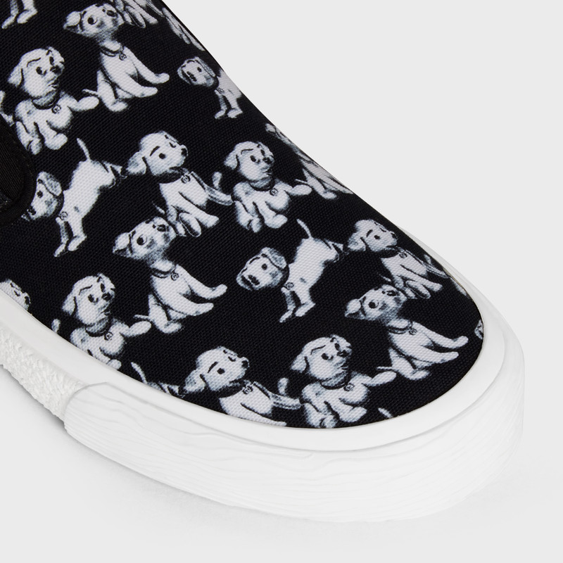 CELINE ELLIOT SLIP-ON in "BRAIN ON 2020" PRINTED CANVAS 4