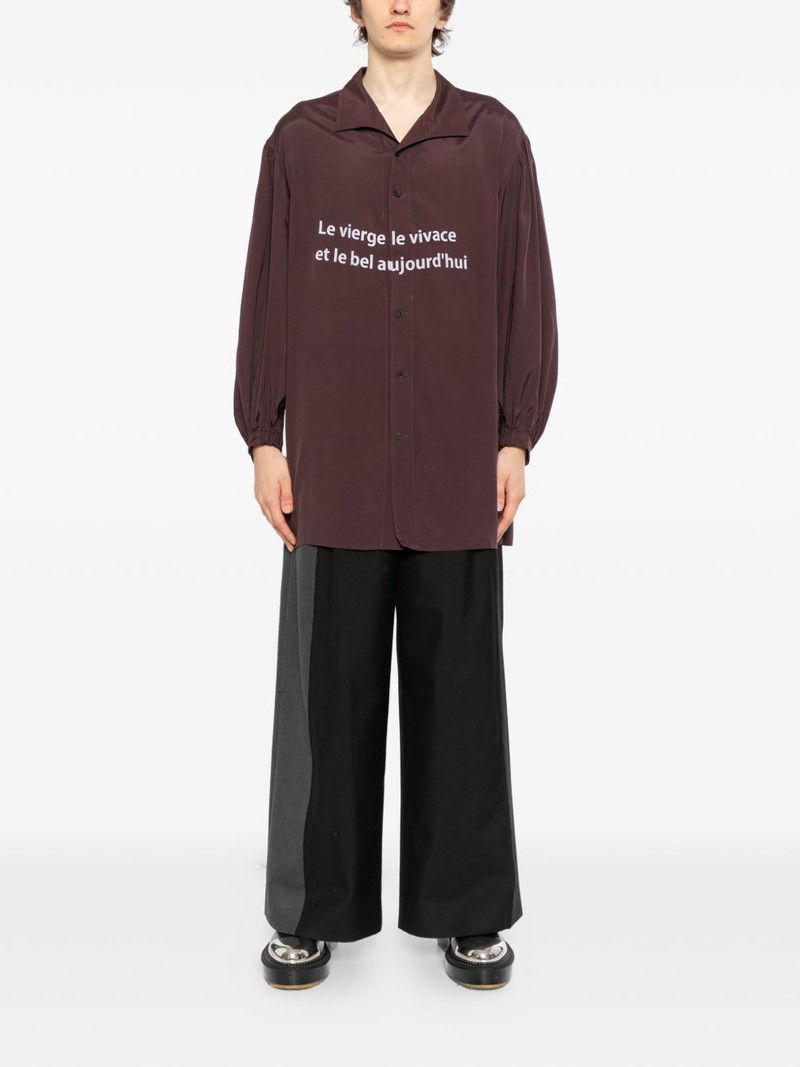 Yohji Yamamoto SLOGAN-PRINT SHIRT outlook