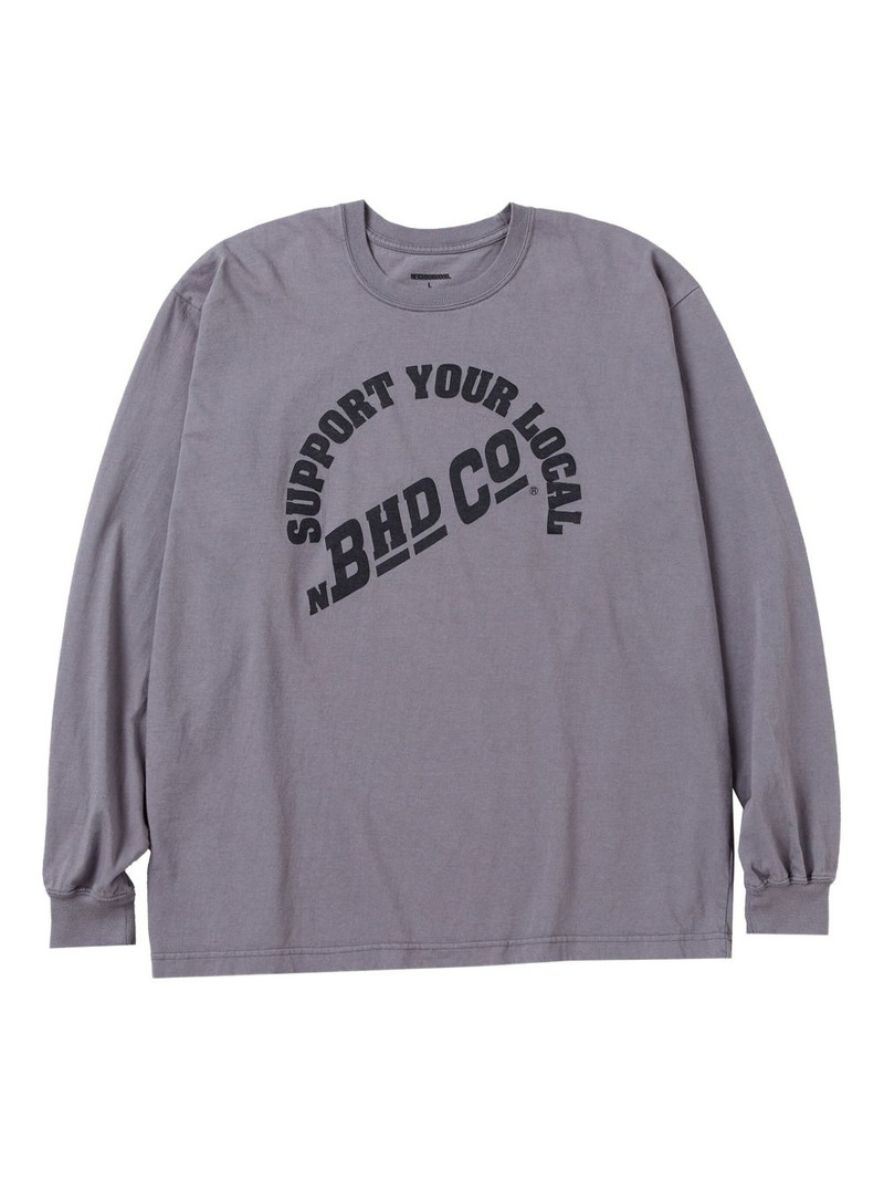 lettering-print long-sleeve T-shirt 1