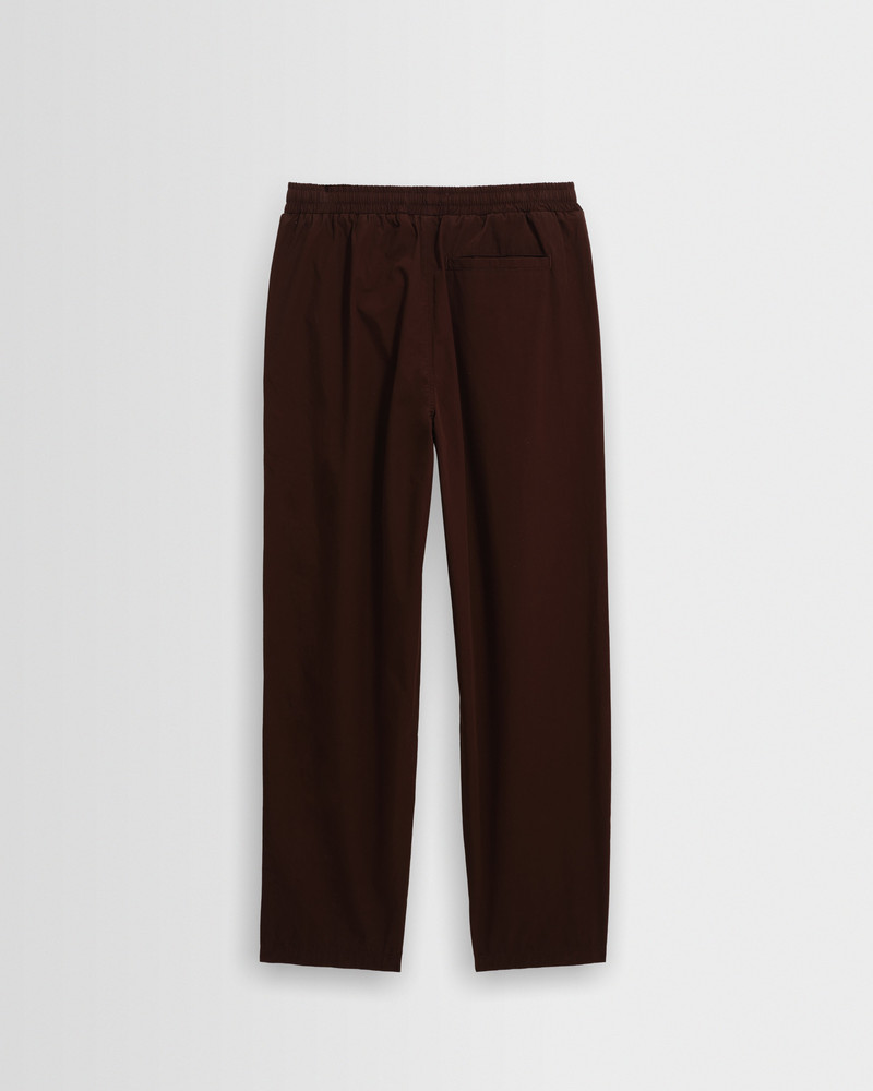 Tyne - Dark Brown Cotton Poplin Loose Fit Trousers 8
